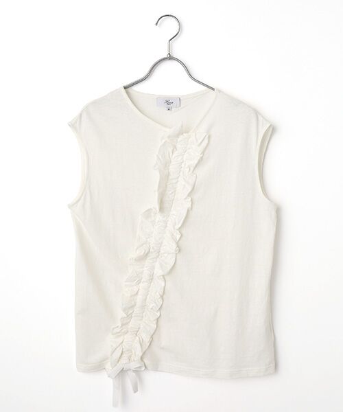 Harriss / ハリス カットソー | ドローストリングギャザープルオーバー（オフホワイト）