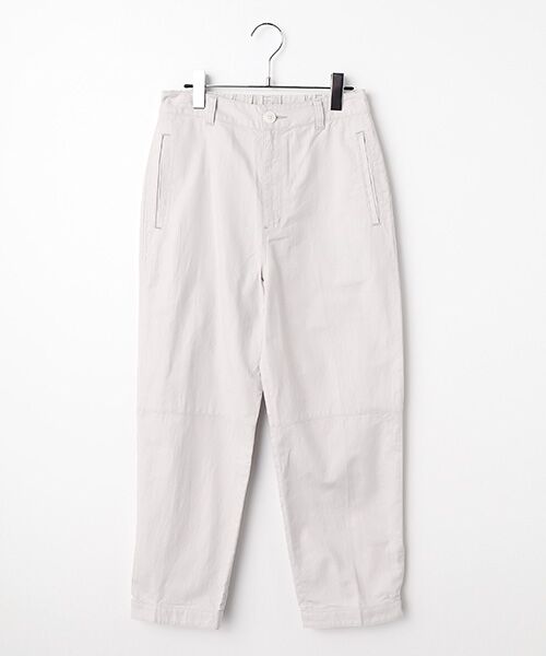Harriss / ハリス その他パンツ | 綿麻カジュアルテーパードパンツ（ライトグレー）