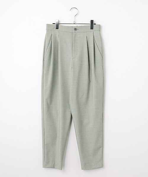 Harriss / ハリス スラックス・ドレスパンツ | 2タックテーパードパンツ（ライトグレー）