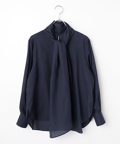 Harriss / ハリス シャツ・ブラウス | タイ付きブラウス（ネイビーブルー）