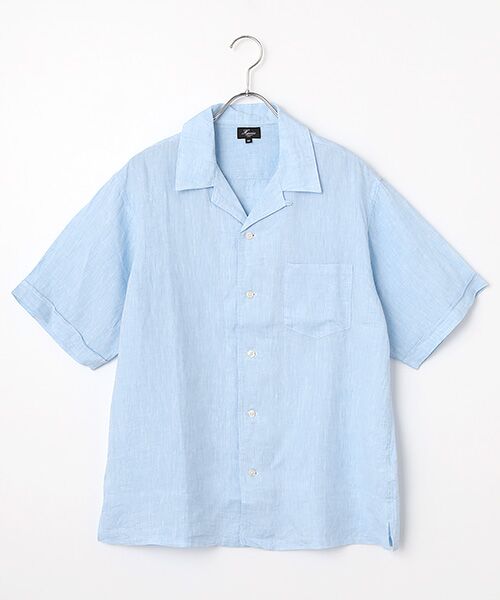 Harriss / ハリス シャツ・ブラウス | オープンカラーシャツ半袖コンフォートフィット（SAX）