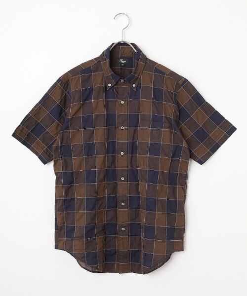 Harriss / ハリス シャツ・ブラウス | B.Dシャツ半袖（BROWN）