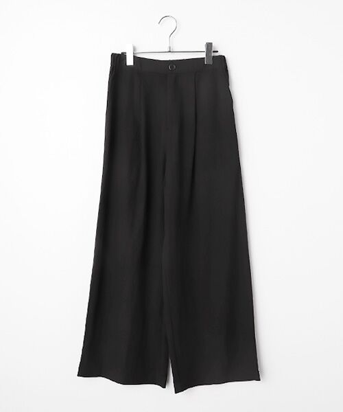 Harriss / ハリス その他パンツ | フロントタックセミワイドパンツ（ブラック）