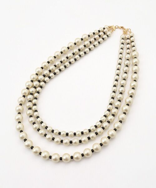 Harriss / ハリス ネックレス・ペンダント・チョーカー | コットンパール3連ネックレス（ホワイト）