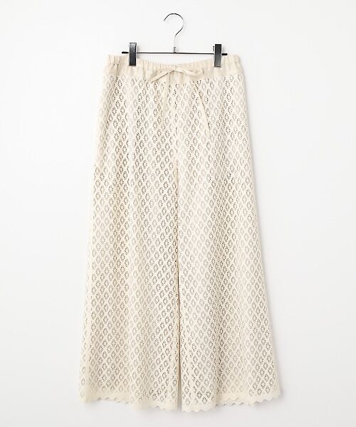 Harriss / ハリス スラックス・ドレスパンツ | レースワイドフレヤーパンツ（生成色）