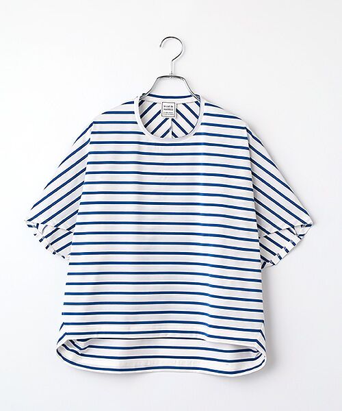 Harriss / ハリス カットソー | 変形ドルマンパターンTシャツ（ブルー）