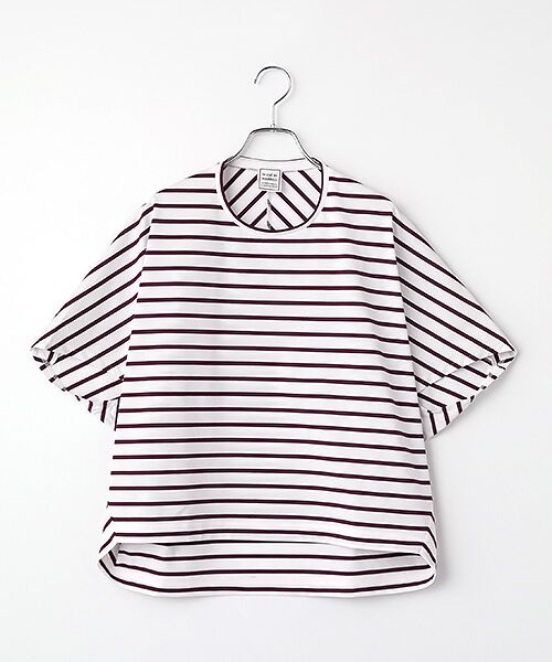 Harriss / ハリス カットソー | 変形ドルマンパターンTシャツ（ダークブラウン）