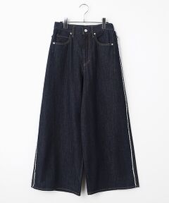 Harriss / ハリス デニムパンツ | フリンジ５ポケットワイドパンツ