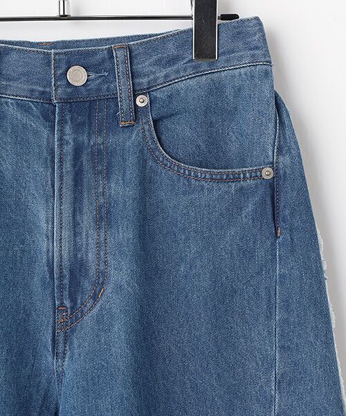 Harriss / ハリス デニムパンツ | フリンジ５ポケットワイドパンツ | 詳細3