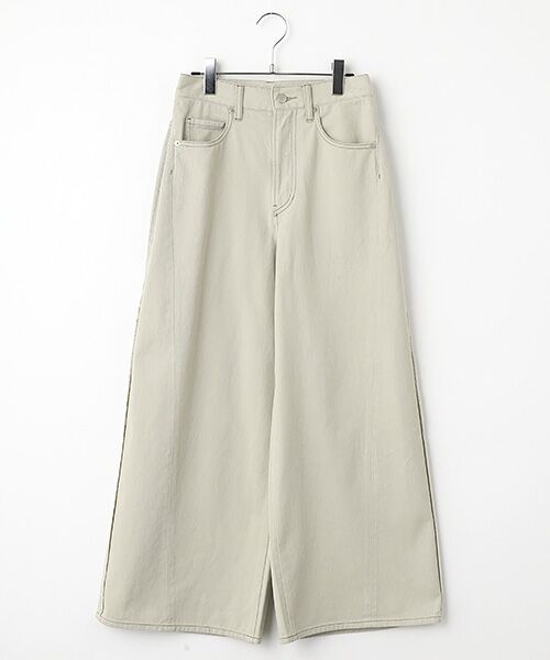 Harriss / ハリス その他パンツ | フリンジ５ポケットワイドパンツ（ライトグレー）