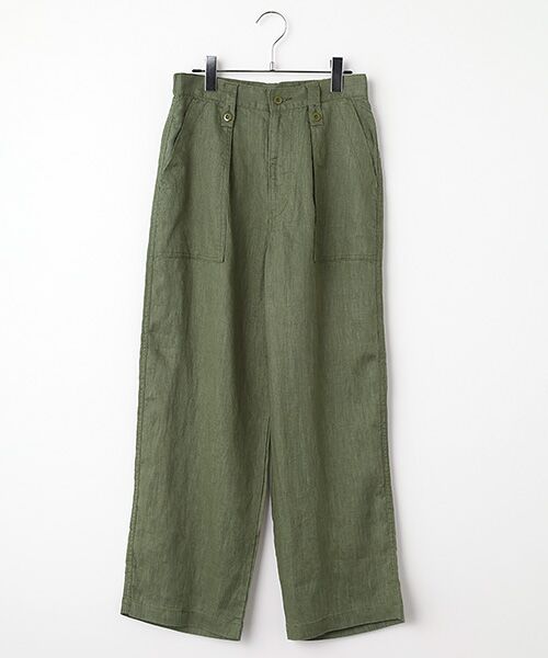 Harriss / ハリス その他パンツ | 1タックベーカーパンツ（カーキグリーン）
