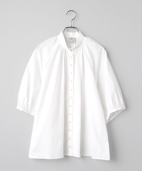 Harriss / ハリス シャツ・ブラウス | ボリュームスリーブミニカラーシャツ（ホワイト）