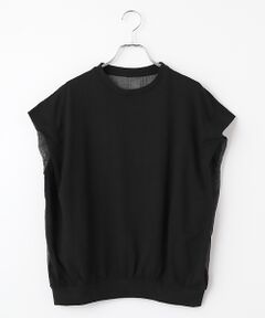 Harriss / ハリス カットソー | 異素材コンビ袖口タックカットソープルオーバー