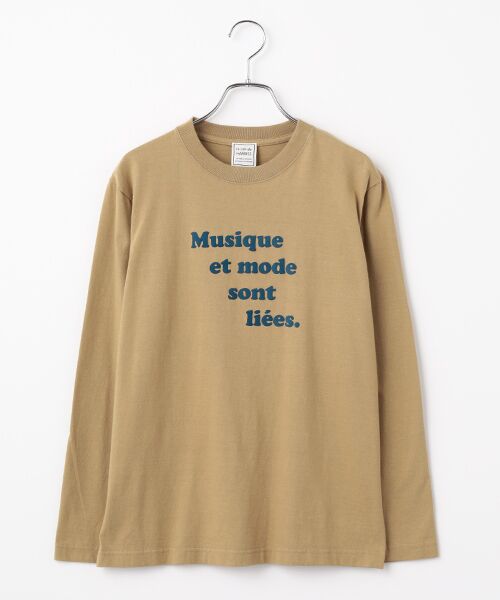 Harriss / ハリス Tシャツ | Musique est プリントL/Sティー（ベージュ）