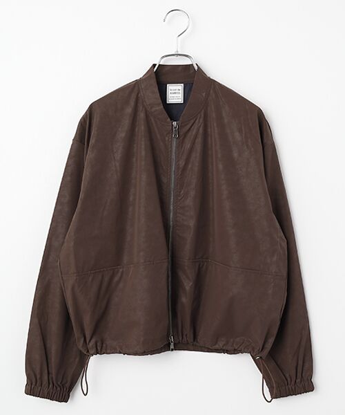 Harriss / ハリス ブルゾン | フェイクレザーショートブルゾン（ダークブラウン）