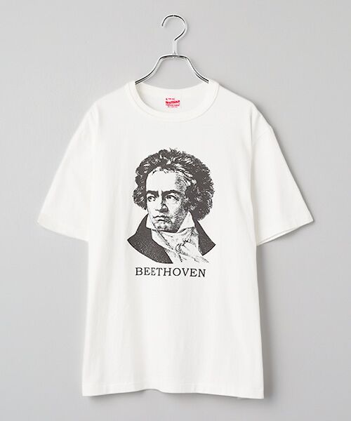 Healthknit / ヘルスニット Tシャツ | トンプキンス　クルーネック半袖Tシャツ（ベートーヴェン）（オフ）