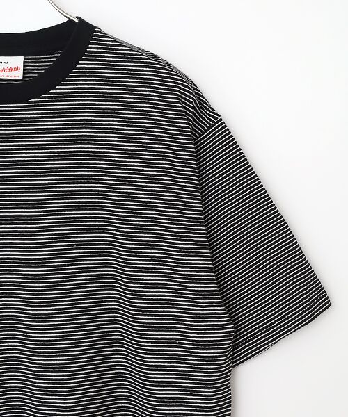 Healthknit / ヘルスニット Tシャツ | ナローボーダー　クルーネック半袖Tシャツ | 詳細3