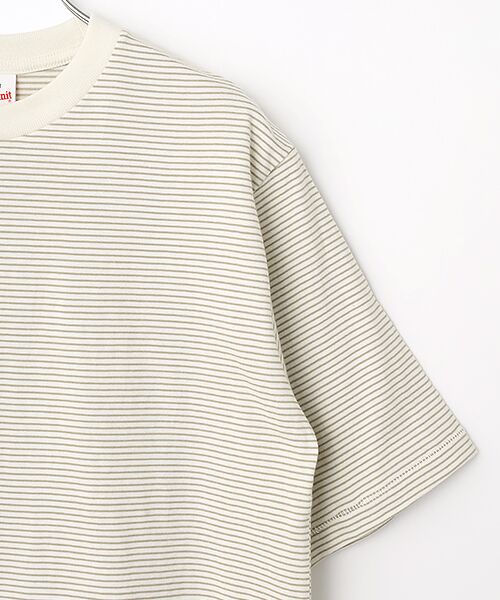 Healthknit / ヘルスニット Tシャツ | 【レディース】ナローボーダー　クルーネック半袖Tシャツ | 詳細4