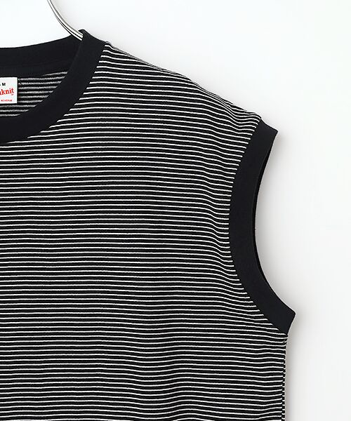 Healthknit / ヘルスニット Tシャツ | 【レディース】ナローボーダー　スリーブレス | 詳細3