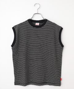 Healthknit / ヘルスニット Tシャツ | 【レディース】 クラシックボーダー　スリーブレス