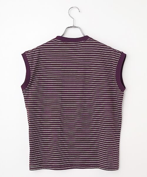 Healthknit / ヘルスニット Tシャツ | 【レディース】 クラシックボーダー　スリーブレス | 詳細2