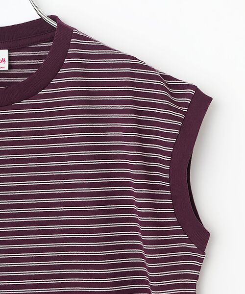 Healthknit / ヘルスニット Tシャツ | 【レディース】 クラシックボーダー　スリーブレス | 詳細3