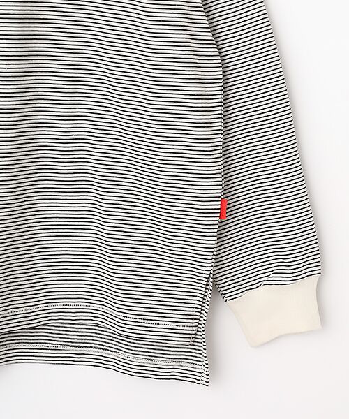 Healthknit / ヘルスニット Tシャツ | 【レディース】　ナローボーダー　サイドスリット　クルーネック長袖Tシャツ | 詳細3