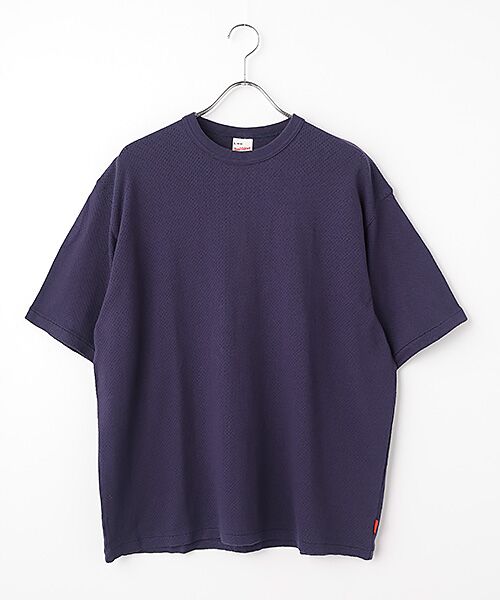 Healthknit / ヘルスニット カットソー | U.S.コットンメッシュ　クルーネック半袖（ネイビー）