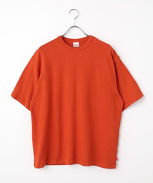 Healthknit / ヘルスニット カットソー | U.S.コットンメッシュ　クルーネック半袖（オレンジ）