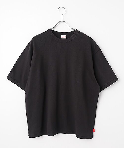 Healthknit / ヘルスニット カットソー | U.S.コットンメッシュ　クルーネック半袖（ブラック）