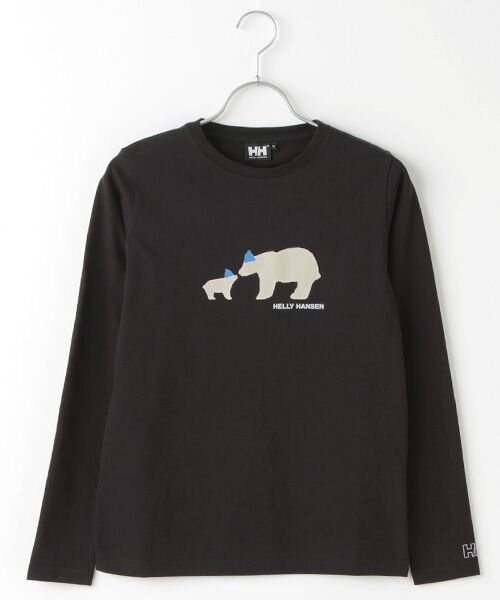 ＊＊HELLY HANSEN / ヘリーハンセン Tシャツ | W L/S BEAR TEE（ブラック）