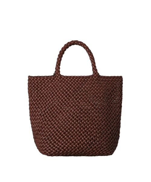 HIROFU / ヒロフ トートバッグ | 【ブレッツァナッパレース】レザーメッシュトートバッグ M 本革（商品番号：P25-31803）（マホガニー(764)）