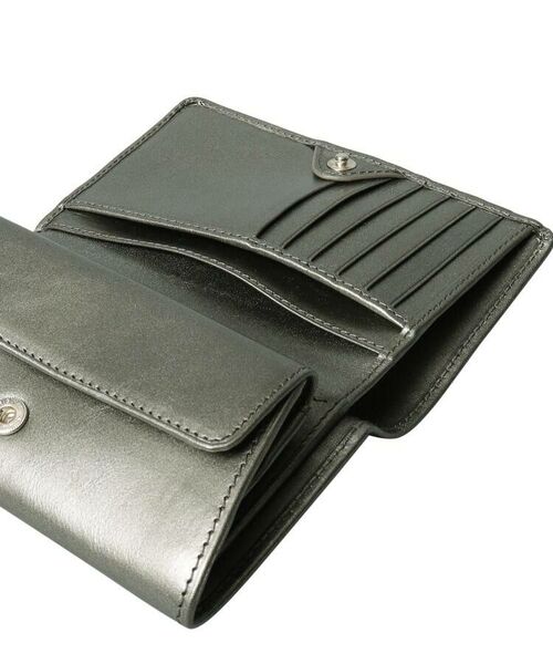 ジョルナータ】二つ折り財布 レザー ウォレット 本革 メタリックカラー 