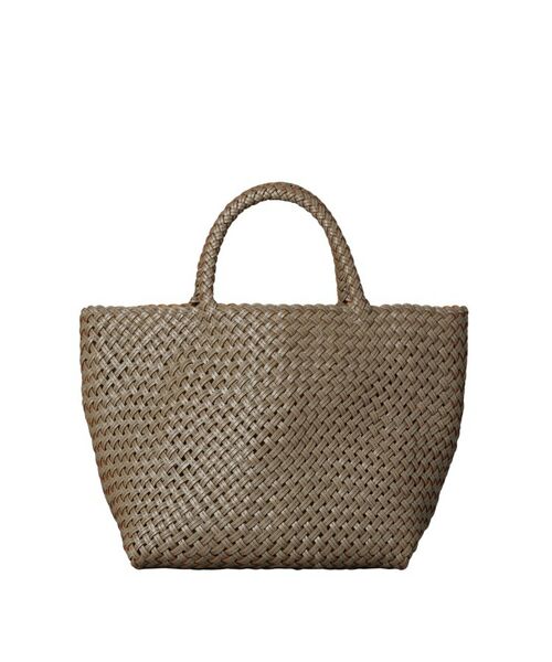 HIROFU / ヒロフ トートバッグ | 【ブレッツァバッファロー】レザーメッシュトートバッグ S 本革 ステッチ（商品番号：P25-30416）（デザート(712)）