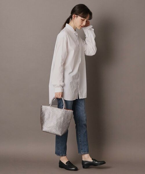 HIROFU / ヒロフ トートバッグ | 【ブレッツァバッファロー】レザーメッシュトートバッグ M 本革 ステッチ メタリックカラー（商品番号：P25-36413） | 詳細17