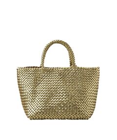 HIROFU / ヒロフ トートバッグ | 【ブレッツァバッファロー】レザーメッシュトートバッグ S 本革 ステッチ メタリックカラー（商品番号：P25-36416）