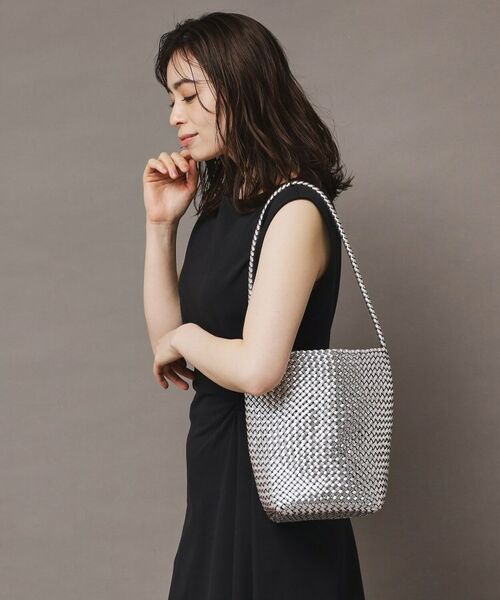 HIROFU / ヒロフ ショルダーバッグ | 【ブレッツァバッファロー】レザーメッシュショルダーバッグ S 本革 ステッチ メタリックカラー（商品番号：P25-36508） | 詳細10