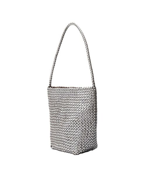 HIROFU / ヒロフ ショルダーバッグ | 【ブレッツァバッファロー】レザーメッシュショルダーバッグ S 本革 ステッチ メタリックカラー（商品番号：P25-36508） | 詳細2