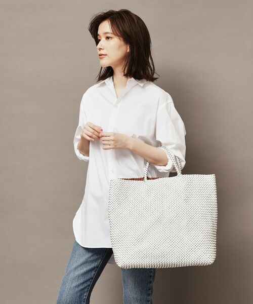 HIROFU / ヒロフ トートバッグ | 【ブレッツァバッファロー】レザーメッシュトートバッグ L 本革 ステッチ（商品番号：P25-30509） | 詳細16