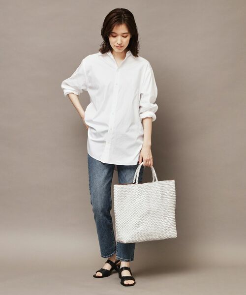 HIROFU / ヒロフ トートバッグ | 【ブレッツァバッファロー】レザーメッシュトートバッグ L 本革 ステッチ（商品番号：P25-30509） | 詳細17