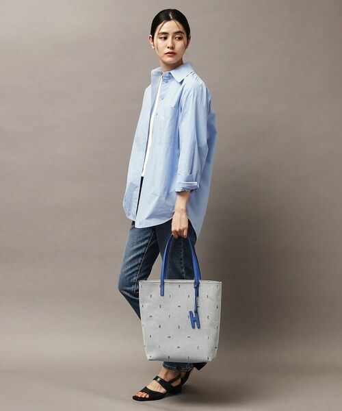 HIROFU / ヒロフ トートバッグ | 【ジータ】ジャガード レザーコンビ トートバッグ L 本革 A4サイズ（商品番号：P25-39519） | 詳細19