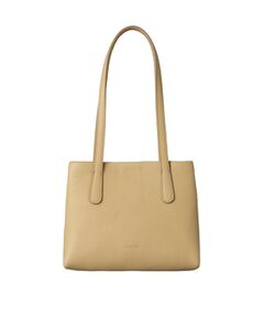 ベージュレザートートバッグ ヤングアンドオルセン YOUNG & OLSEN エンボスレザートート