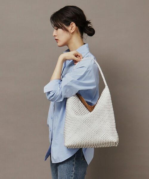 HIROFU / ヒロフ トートバッグ | 【ブレッツァバッファロー】レザーメッシュショルダーバッグ L 本革 ステッチ（商品番号：P25-30620） | 詳細2