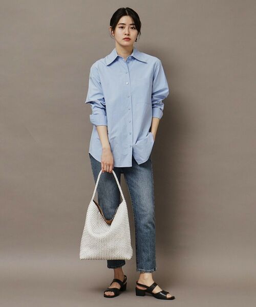 HIROFU / ヒロフ トートバッグ | 【ブレッツァバッファロー】レザーメッシュショルダーバッグ L 本革 ステッチ（商品番号：P25-30620） | 詳細3