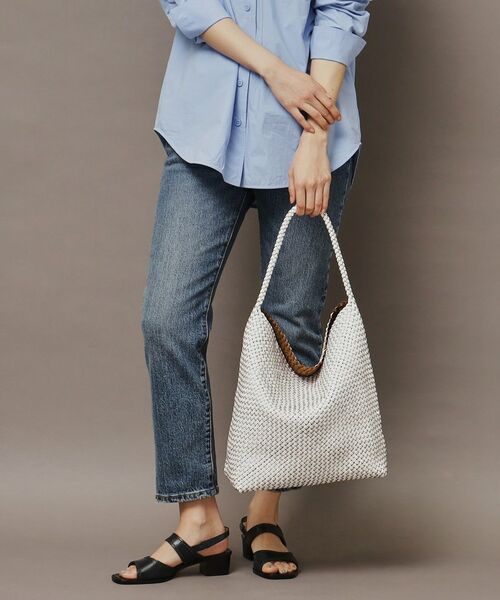 HIROFU / ヒロフ トートバッグ | 【ブレッツァバッファロー】レザーメッシュショルダーバッグ L 本革 ステッチ（商品番号：P25-30620） | 詳細4