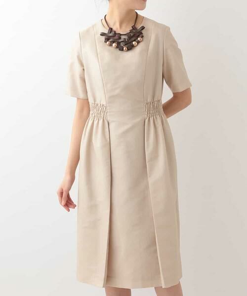 HIROKO BIS / ヒロコビス ドレス | シャーリングデザインドレス | 詳細1