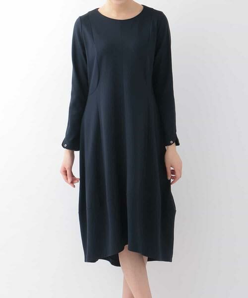 HIROKO BIS / ヒロコビス ドレス | 【洗える】コクーンシルエットジャージードレス | 詳細1