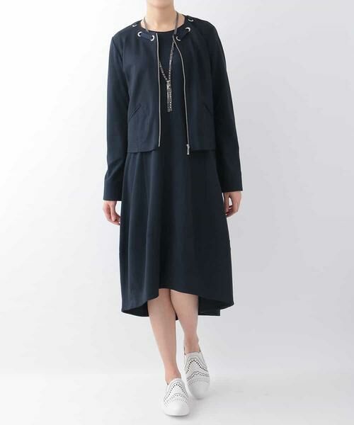 HIROKO BIS / ヒロコビス ドレス | 【洗える】コクーンシルエットジャージードレス | 詳細9