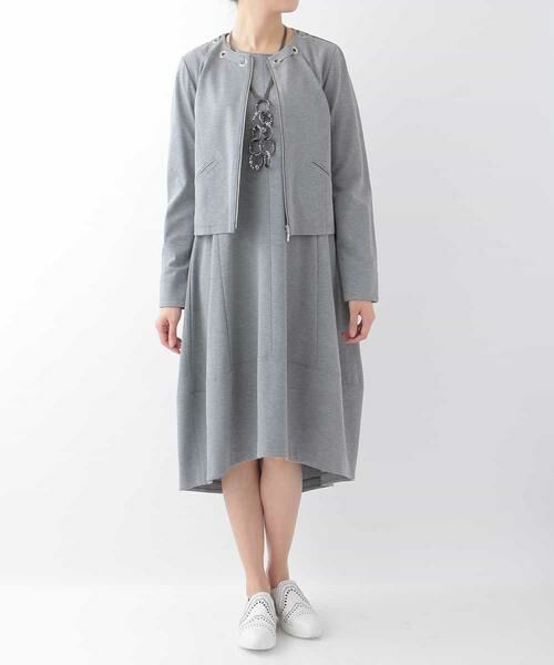 HIROKO BIS / ヒロコビス ドレス | 【洗える】コクーンシルエットジャージードレス | 詳細9