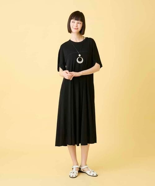 HIROKO BIS / ヒロコビス ロング・マキシ丈ワンピース | ケープスリーブデザインワンピース | 詳細3